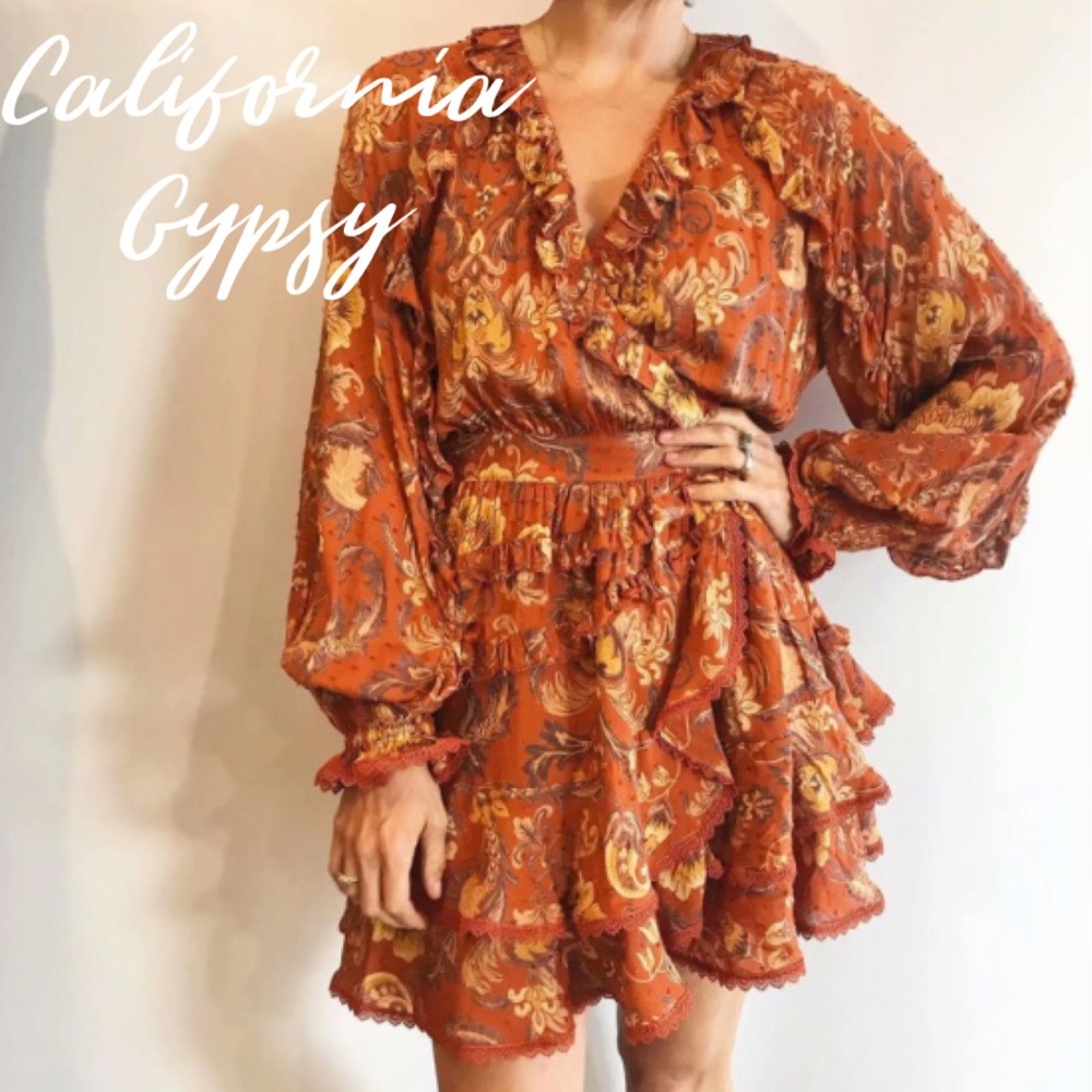 Ruffle Front Wrap Dress LAST ONEπ - Picture 10 of 16